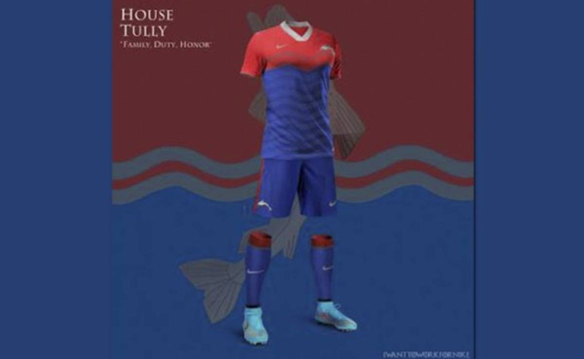 Uniformes de las casas de Games of Thrones si fueran equipos de fútbol