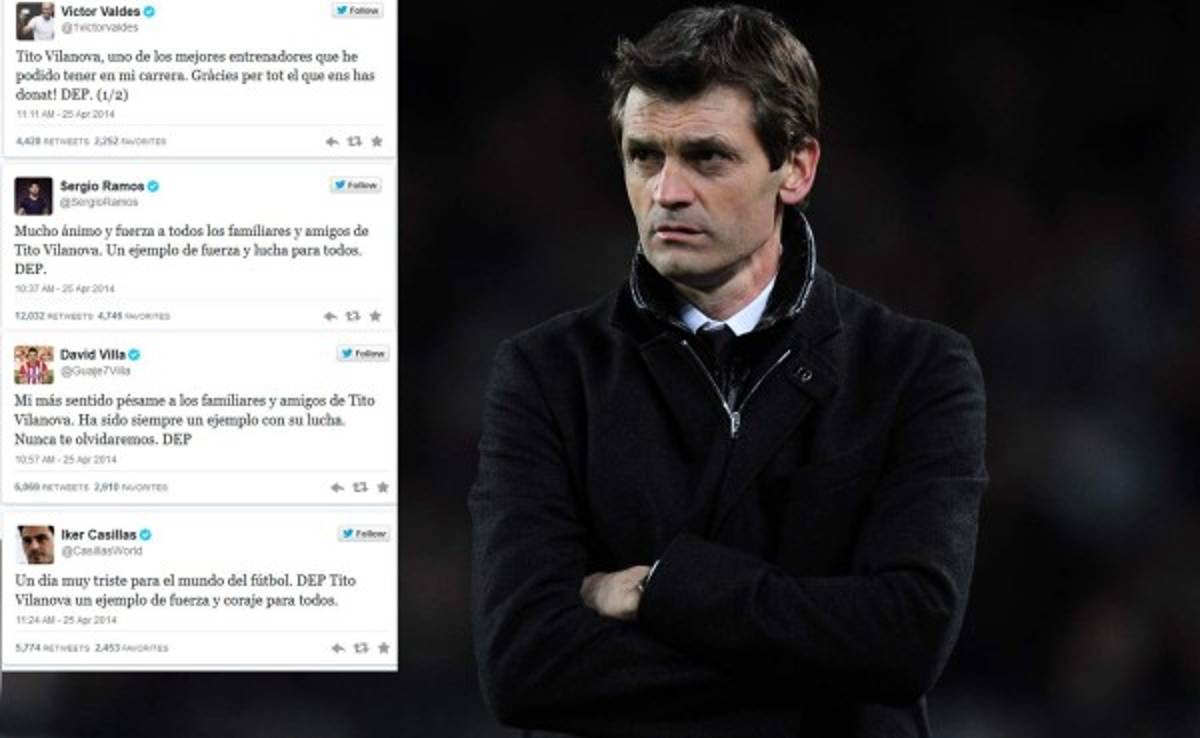 Mundo del fútbol consternado por la muerte de Tito Vilanova