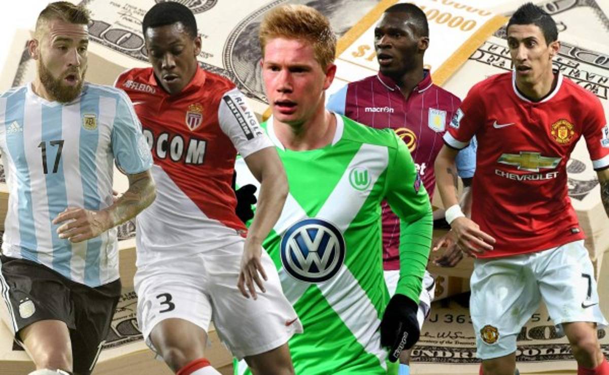 De Bruyne, di María y Sterling, traspasos más caros del mercado de fichajes