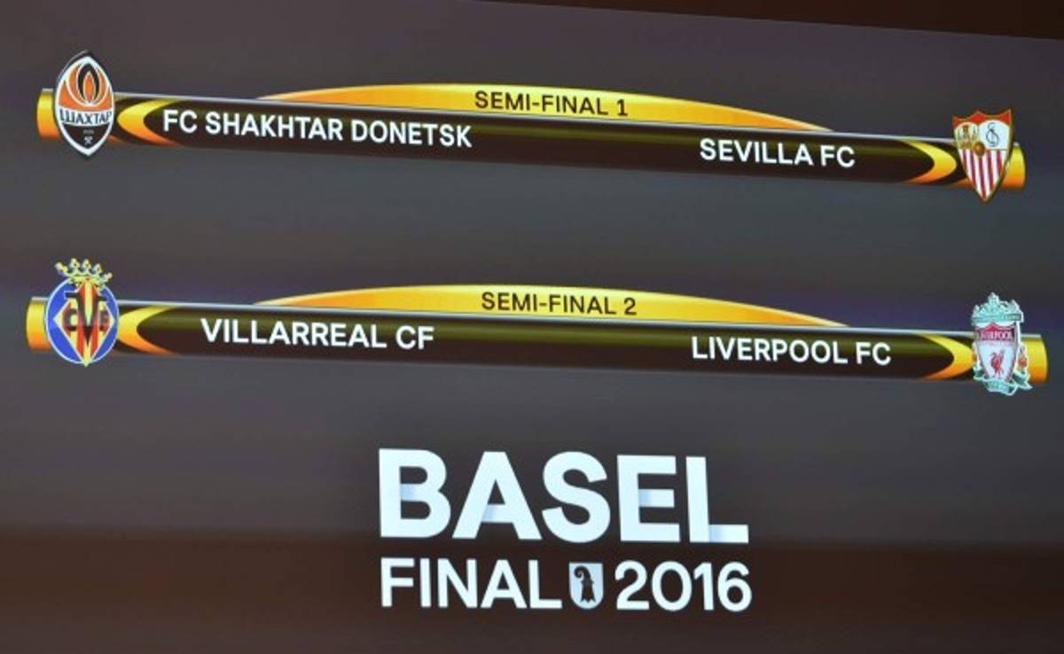 Shakhtar-Sevilla y Villarreal-Liverpool, semifinales de Europa League