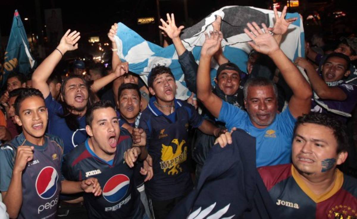 VIDEO: La afición de Motagua celebró en las calles de Tegucigalpa