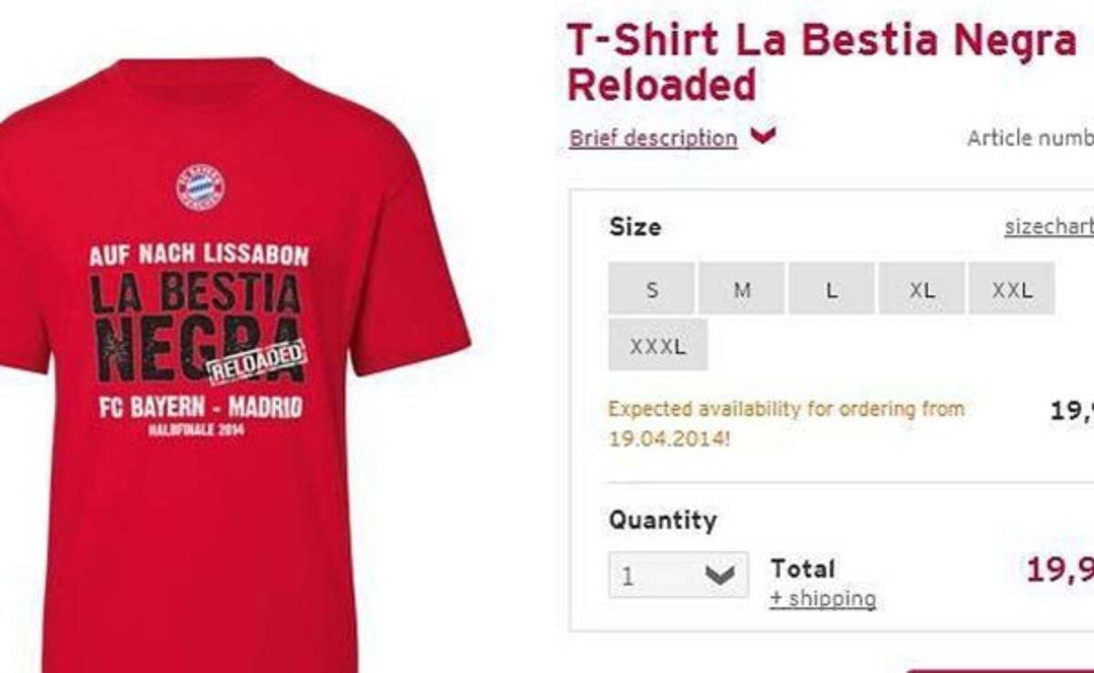 'La bestia negra': La camisa que el Bayern Munich vende