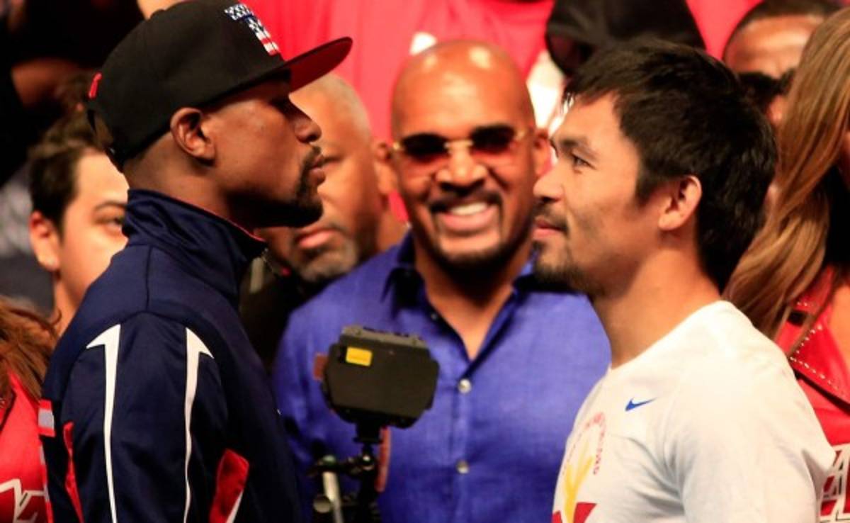 Mayweather vs Pacquiao ya se midieron el pulso en el pesaje