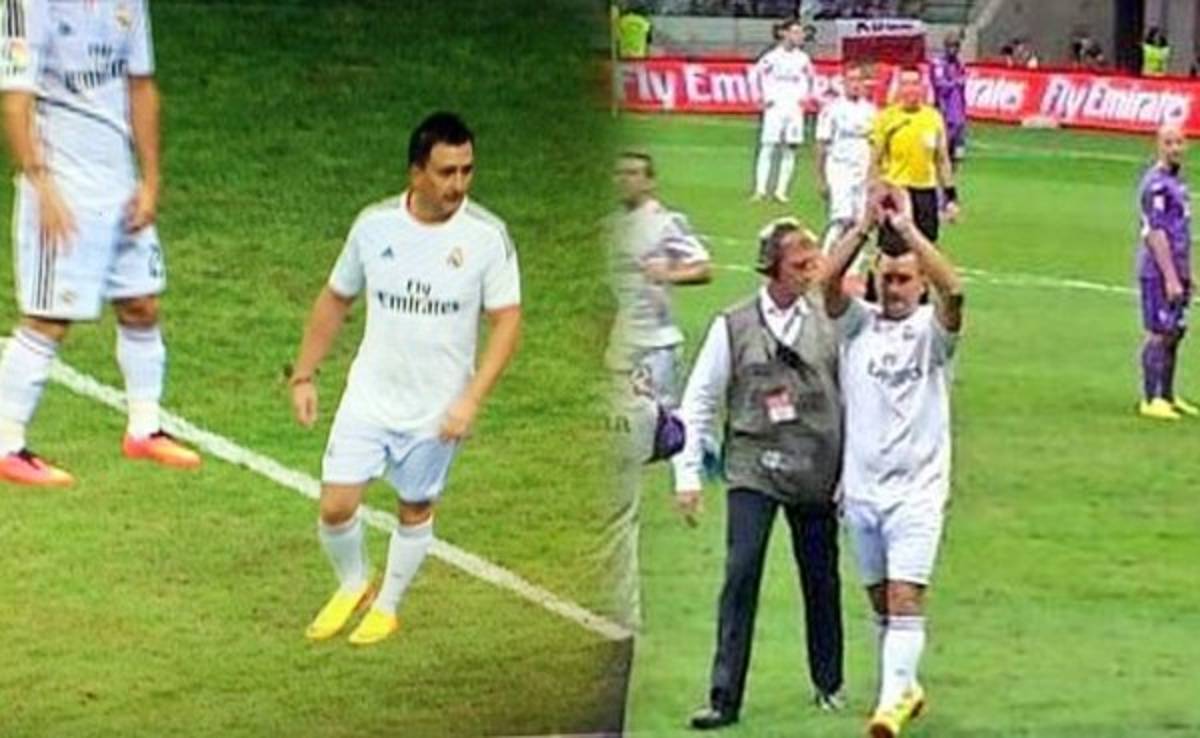 Aficionado vestido de Cristiano irrumpe en amistoso Real Madrid-Fiorentina