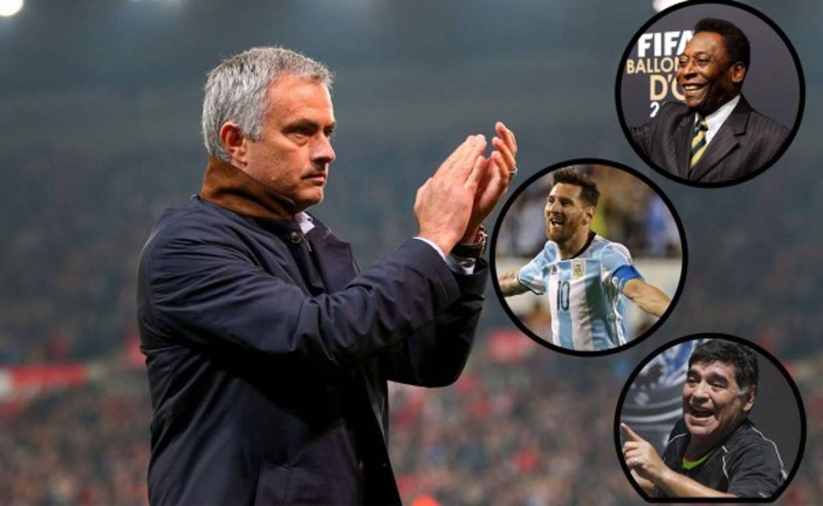 Para Mourinho, Pelé, Messi y Maradona son los mejores jugadores de la historia