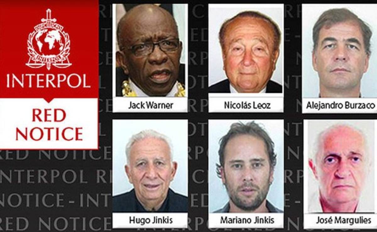 Interpol emite alerta rojas contra ex dirigentes de la FIFA