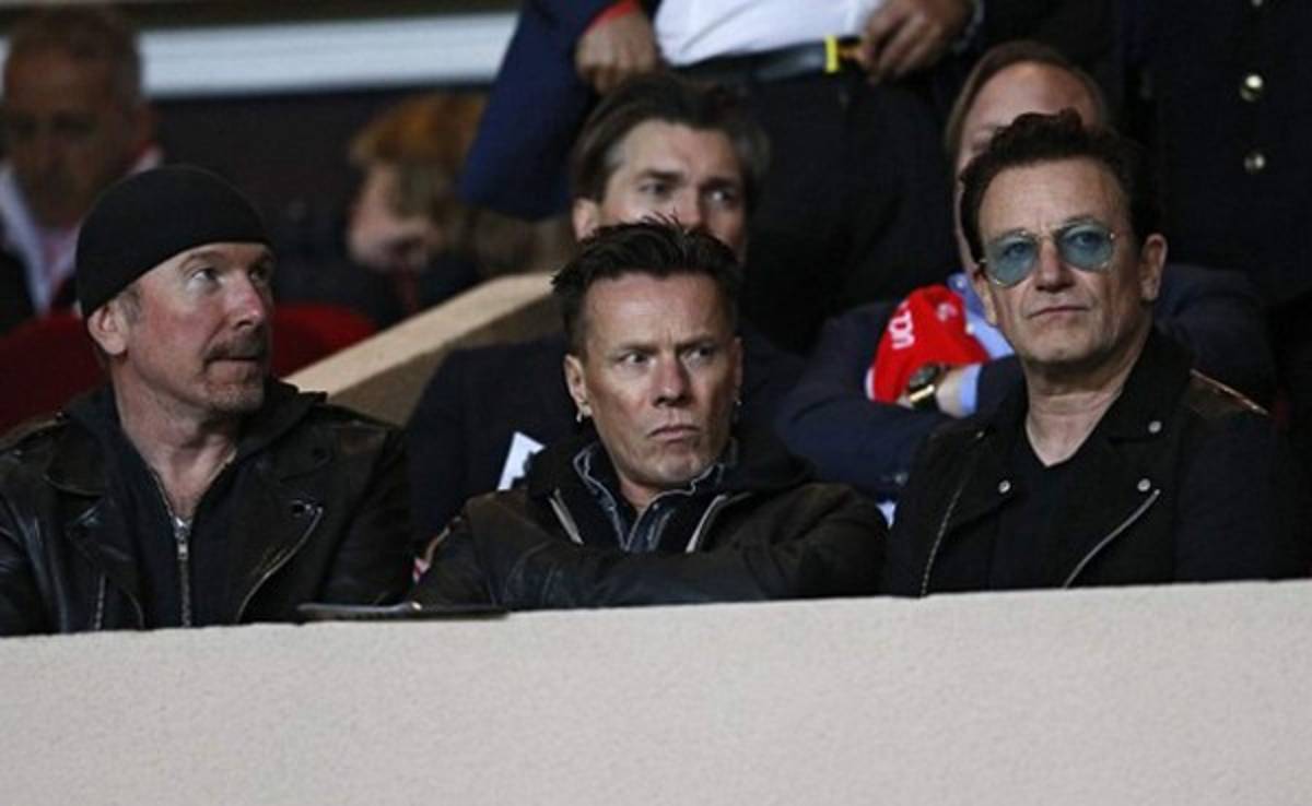 Bono y sus compañeros de U2 vieron la eliminación del Arsenal