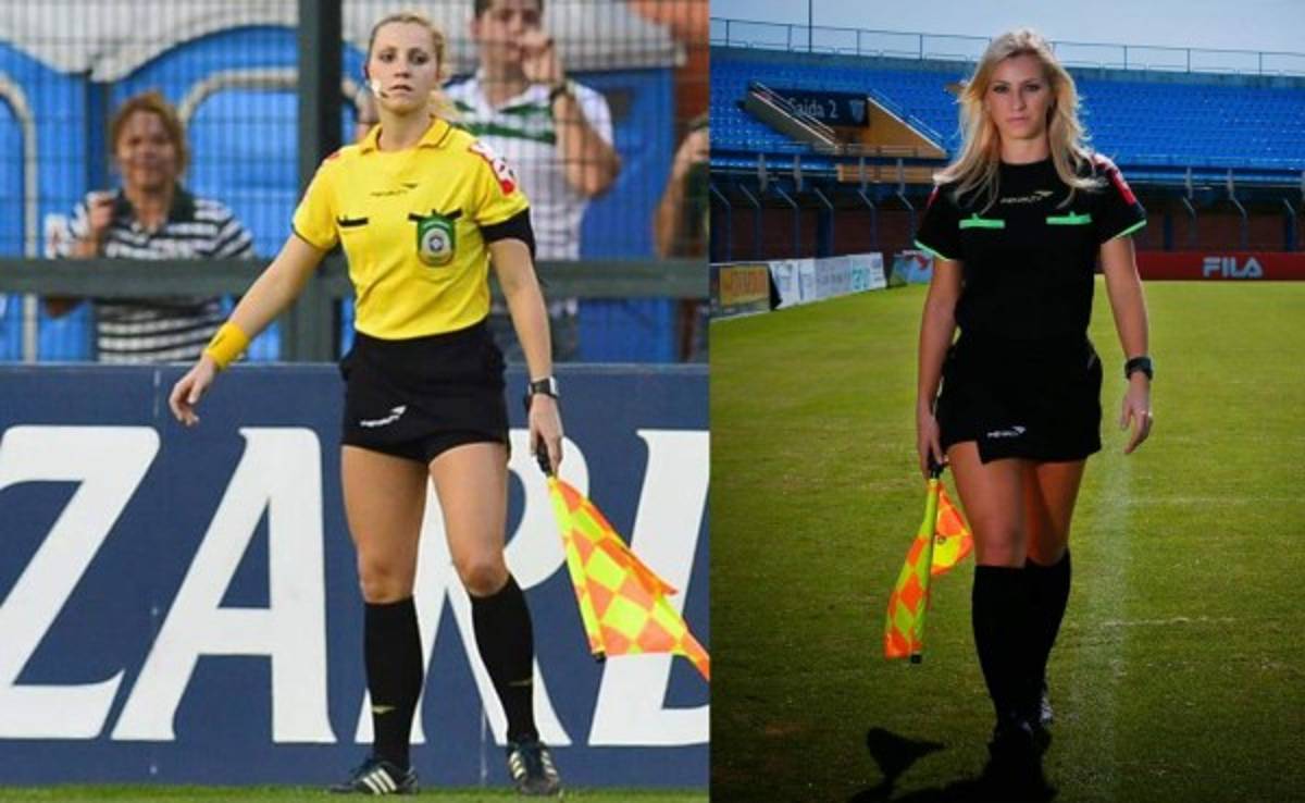 Sancionan a la bella árbitro y provoca polémica en Brasil