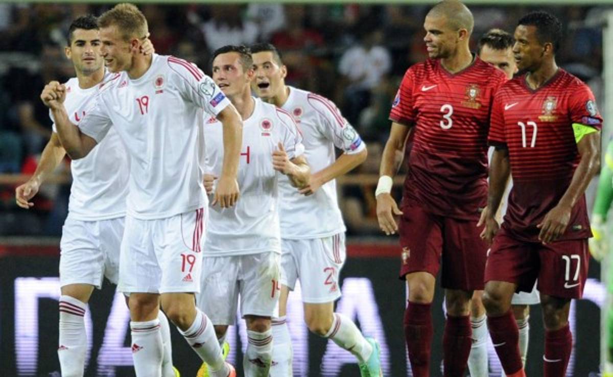 Albania sorprende y vence a Portugal en eliminatorias para la Euro