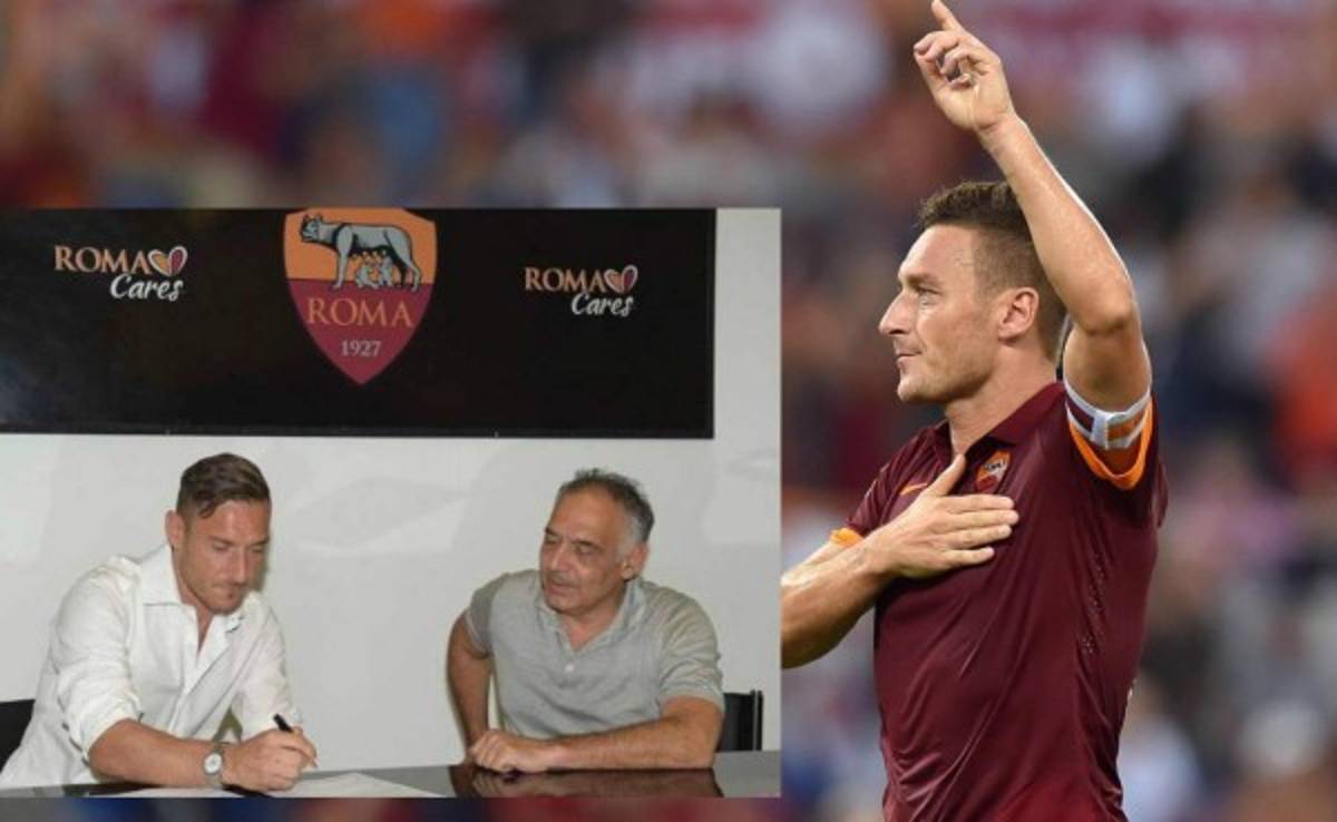 Francesco Totti renueva hasta 2017 y cerrará su carrera en el Roma