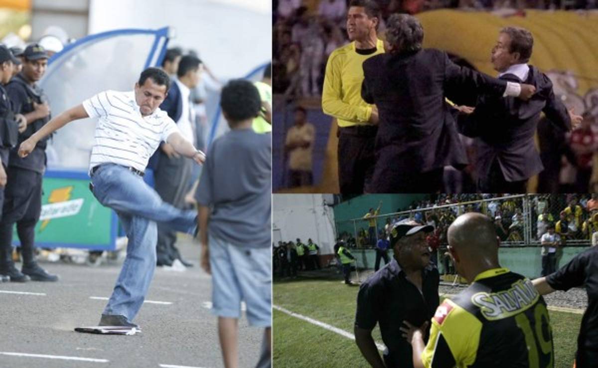 Las 'rabietas' más recordadas de los entrenadores hondureños por las que fueron expulsados