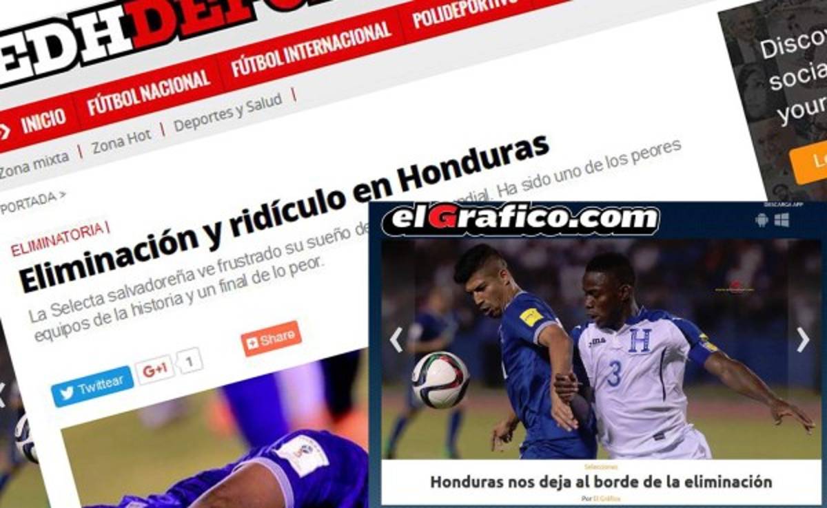 Prensa salvadoreña: 'Eliminación y ridículo en Honduras'