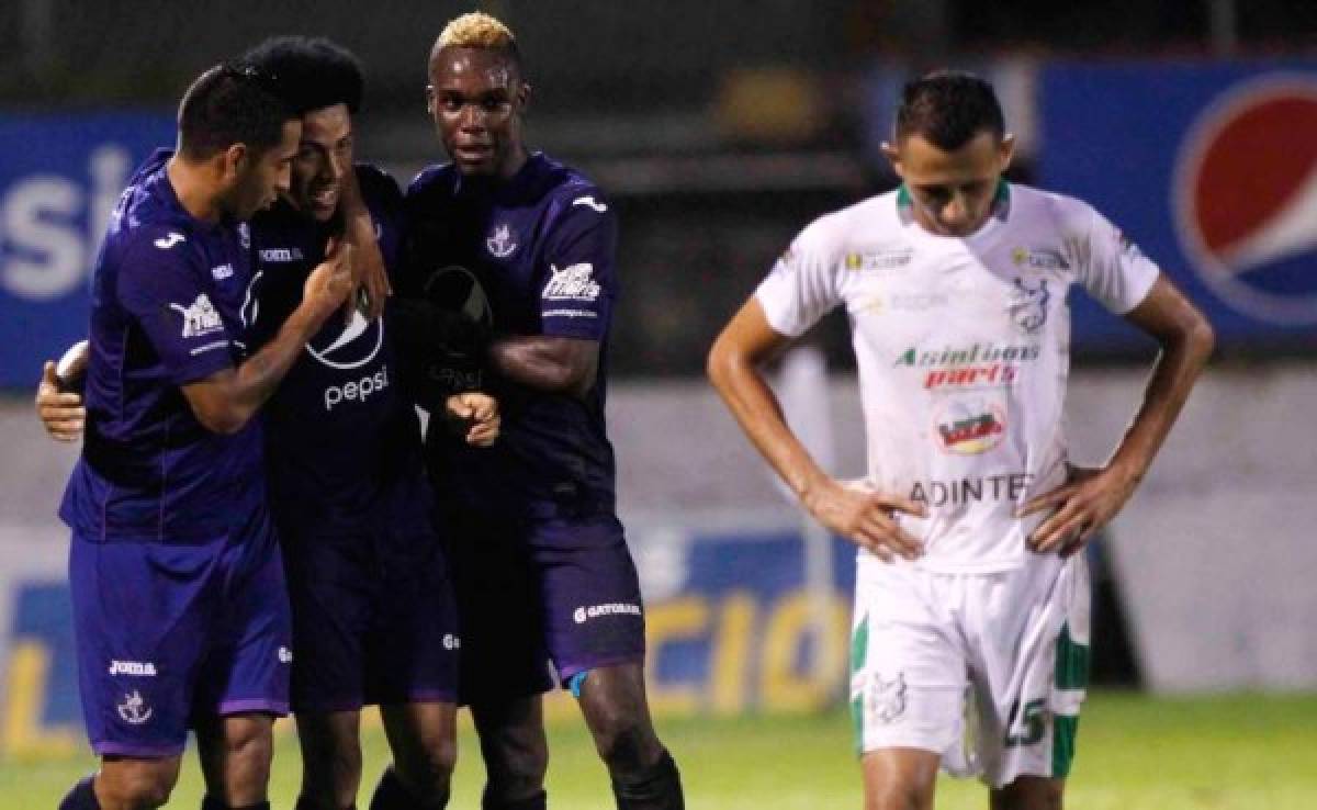 Henry Figueroa consiguió el 1-1 para Motagua ante un error del portero José Pineda. FOTO Neptalí Romero