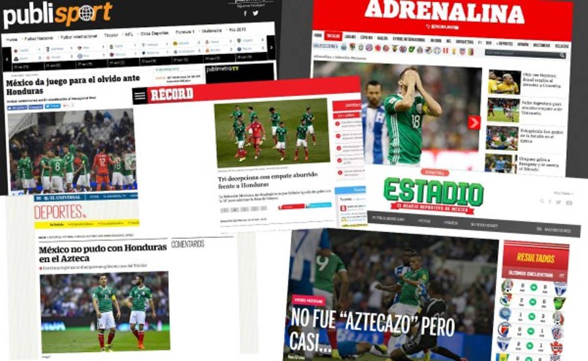 Prensa mexicana le tira con todo al Tri por empate en el Azteca ante Honduras
