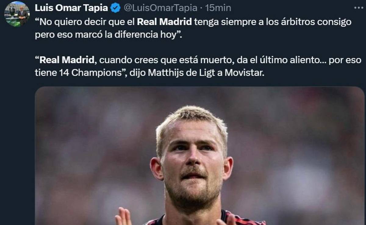 “Robo” “¿por qué soy Barcelona?”: Cristóbal Soria y la prensa internacional estalla tras el triunfo del Real Madrid vs Bayern