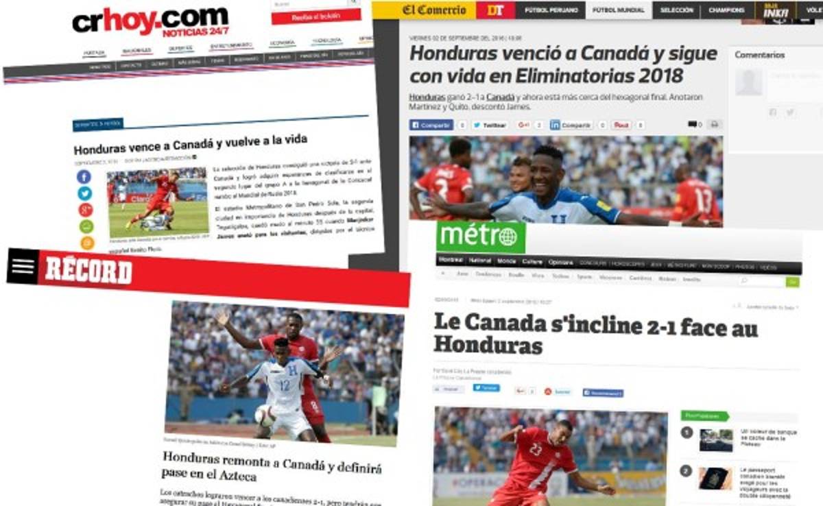 La prensa internacional resalta que 'Honduras sigue viva en la Eliminatoria de Concacaf'