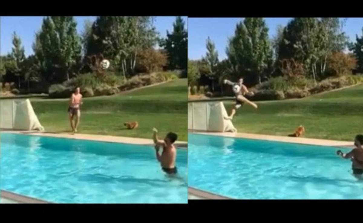 VIDEO: La tijereta en cámara lenta de Gareth Bale en la piscina