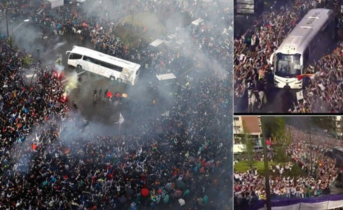 VIDEO: Impresionante recibimiento al Real Madrid en el Bernabéu
