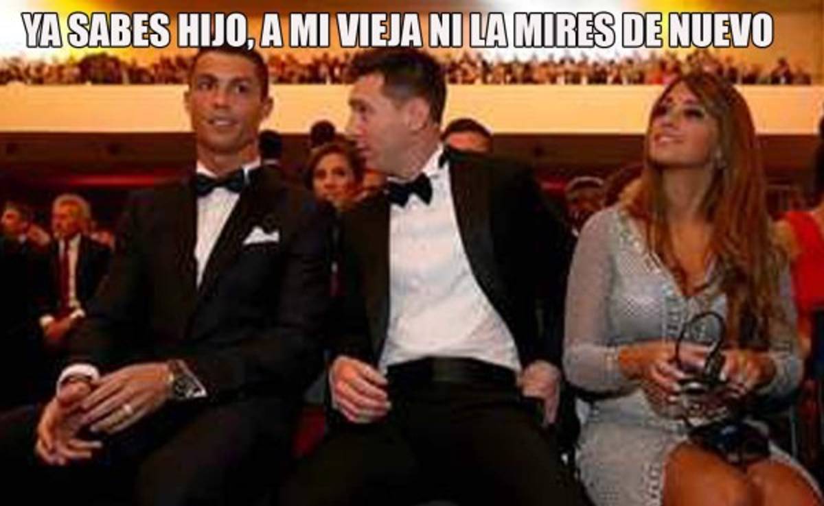 El saludo entre Cristiano Ronaldo y Antonella Roccuzzo también arrasa en memes