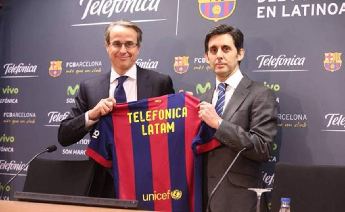 Barcelona cierra acuerdo comercial de 40 millones en Latinoamérica con Telefónica