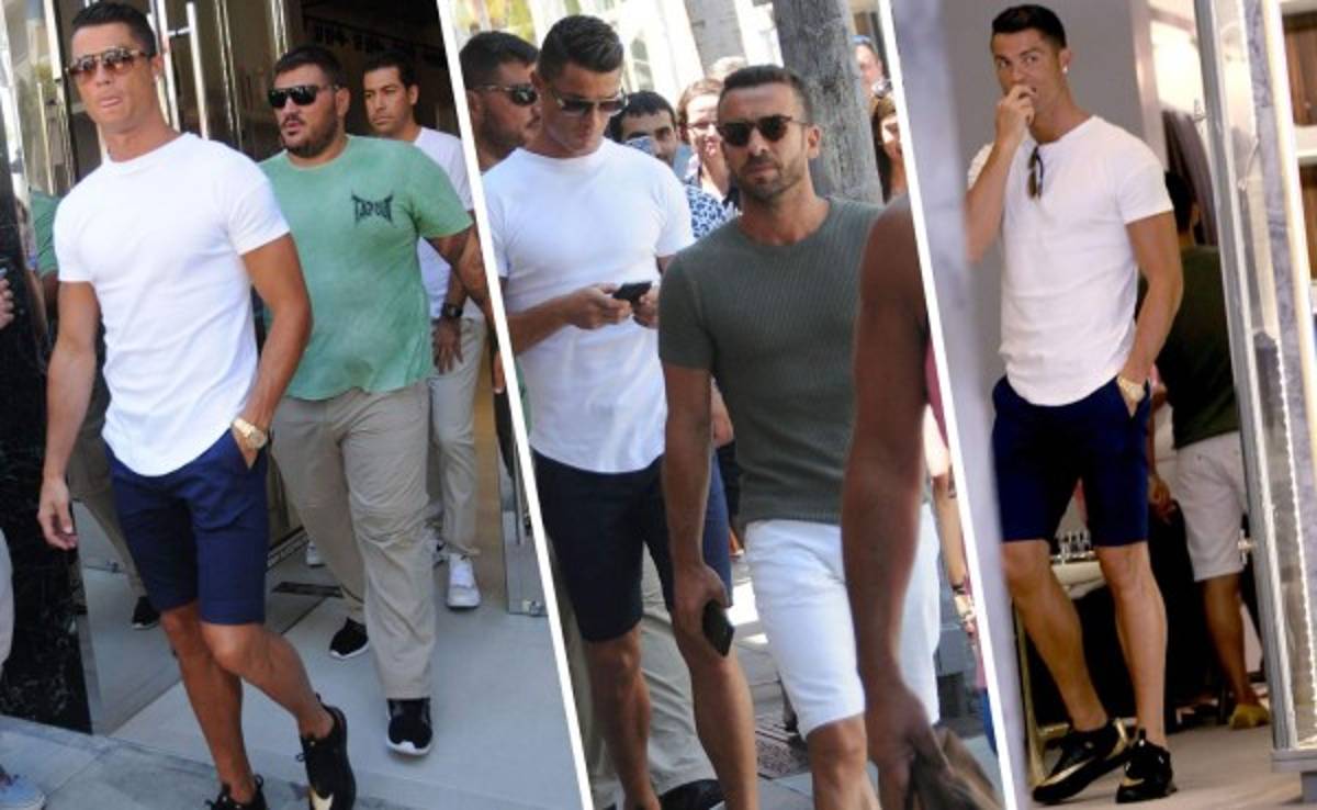 Cristiano sigue de vacaciones y paralizó Beverly Hills por un momento
