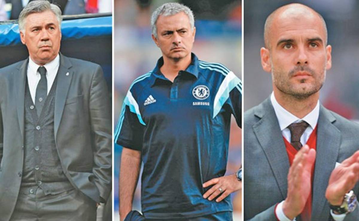 Ancelotti, Mourinho y Guardiola únicos campeones en esta edición de Champions