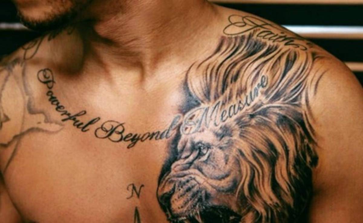 Lewis Hamilton se tatuó un león en el pecho