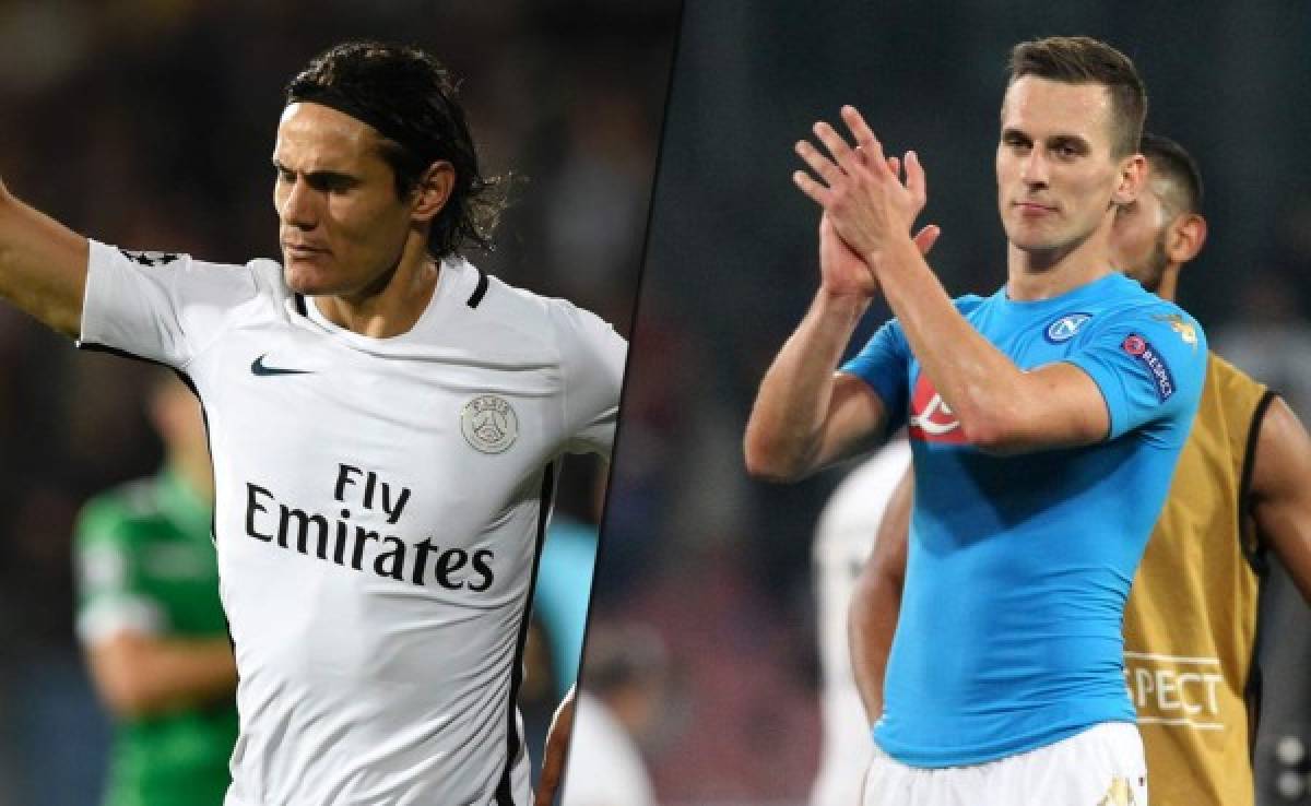 Cavani y Milik alcanzan a Messi y Agüero en la tabla de goleadores de la Champions