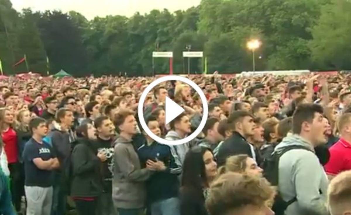 VIDEO: Aficionados de Gales enloquecen en Cardiff con el histórico pase a semifinales