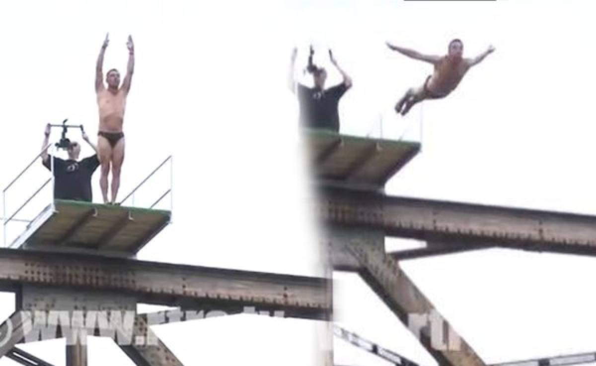 VIDEO: Clavadista muere al saltar de un puente de 20 metros de altura