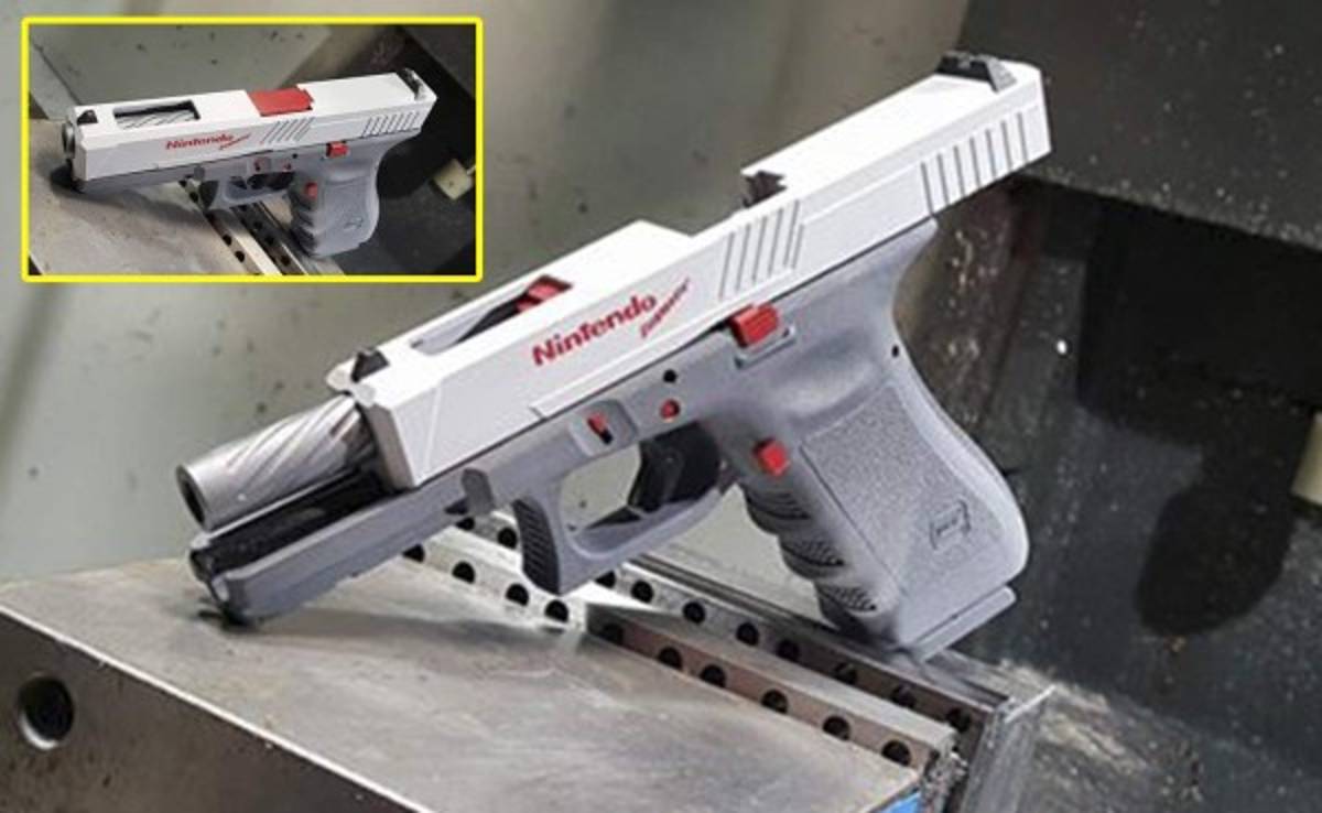 Parece una pistola de Nintendo pero es una Glock real