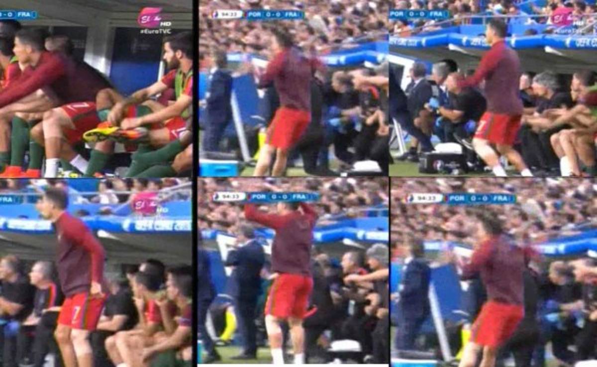 A Cristano Ronaldo se le olvidó la lesión y fue captado saltando