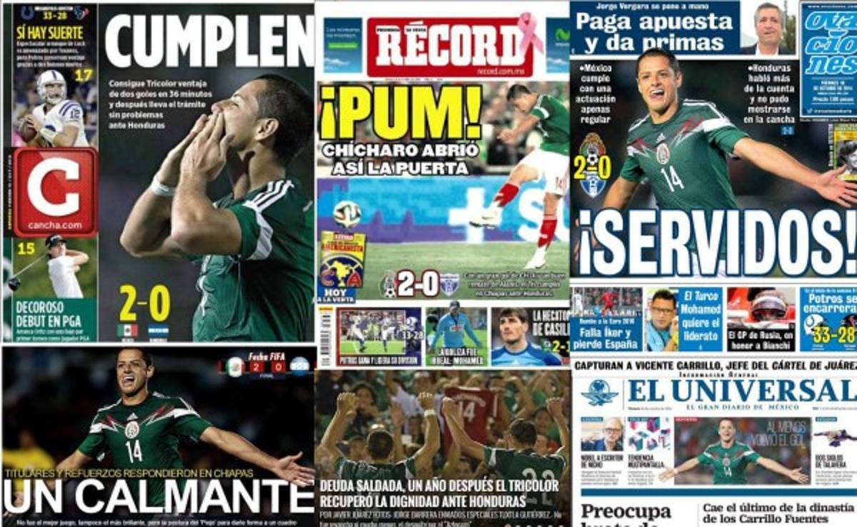 Prensa mexicana dicen que el 'Tri cumplió ante Honduras'
