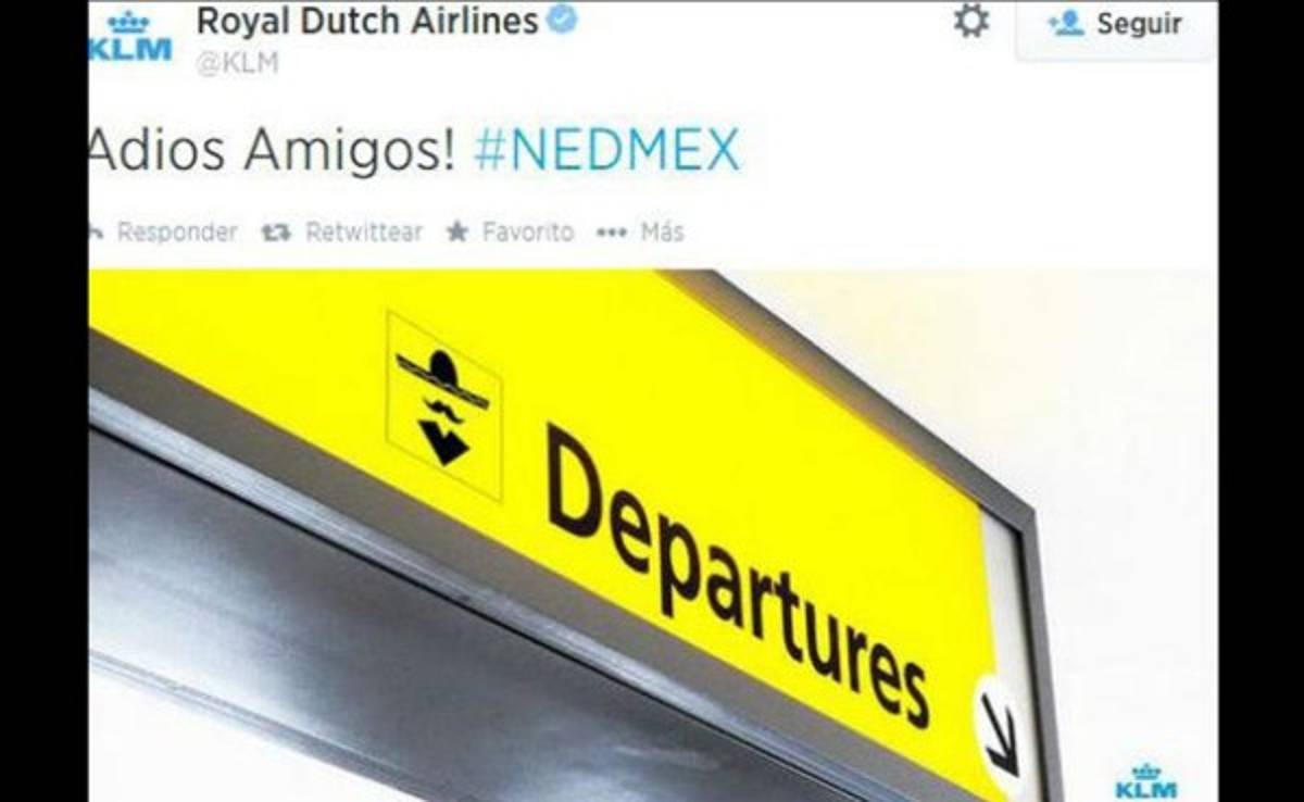 Aerolínea holandesa se burla de eliminación de México