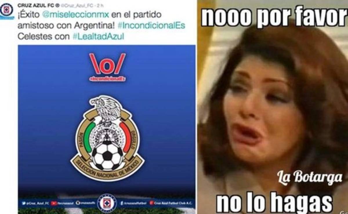 Chicharito y Messi, protagonistas en memes del México-Argentina