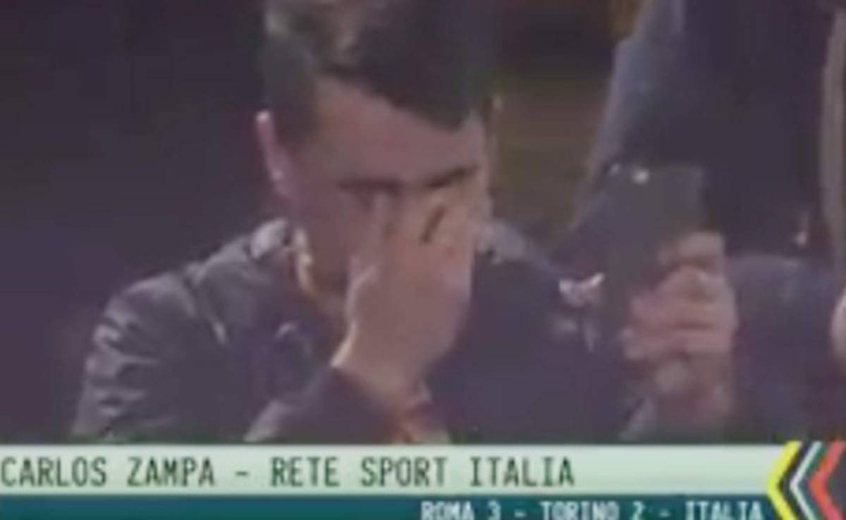 VIDEO: Periodista italiano rompe en llanto al narrar goles de Francesco Totti