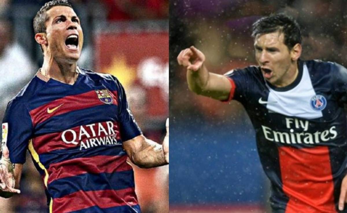 Así lucirían Lionel Messi y Cristiano Ronaldo con la camiseta de otros clubes