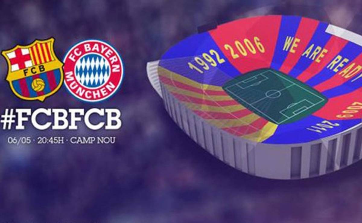 VIDEO: Mosaico que se hará en el Camp Nou para el Barcelona-Bayern Múnich