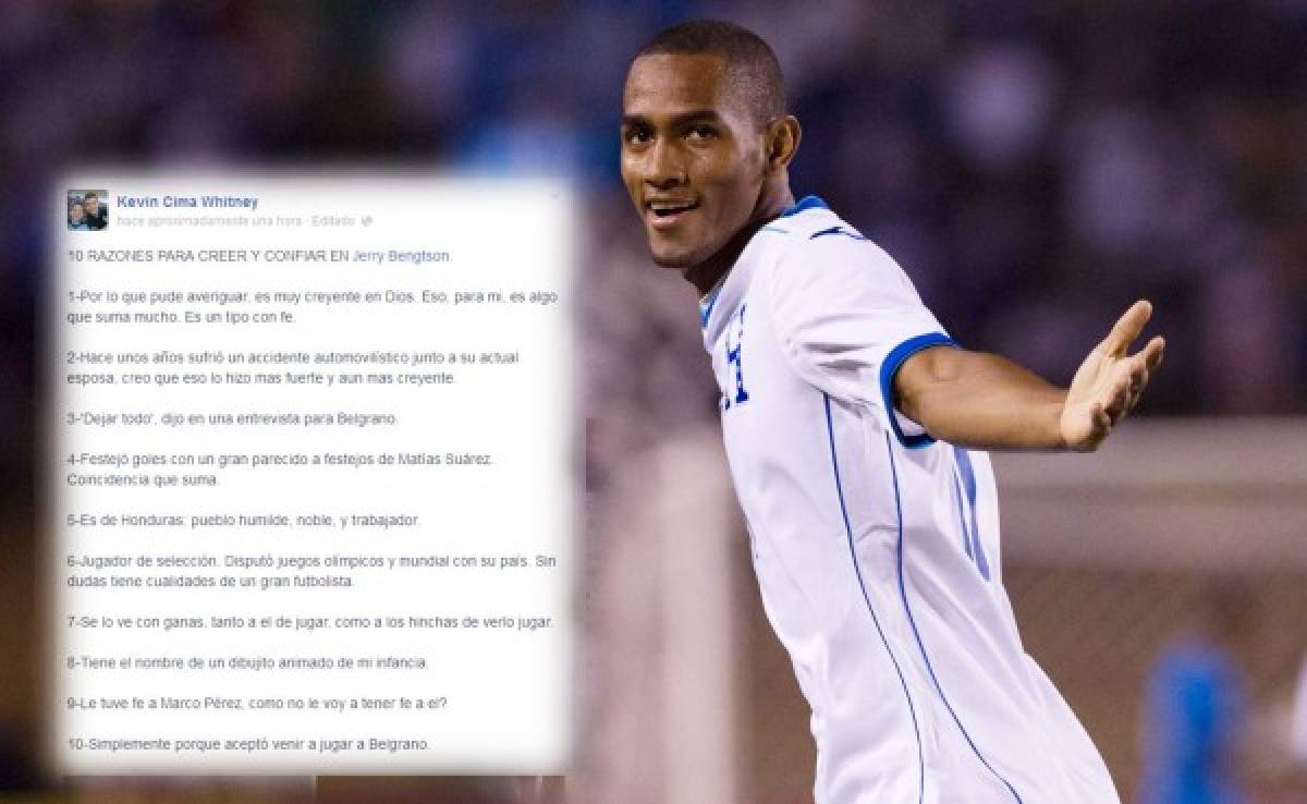 Aficionado de Belgrano: '10 razones para creer y confiar en Jerry Bengtson'