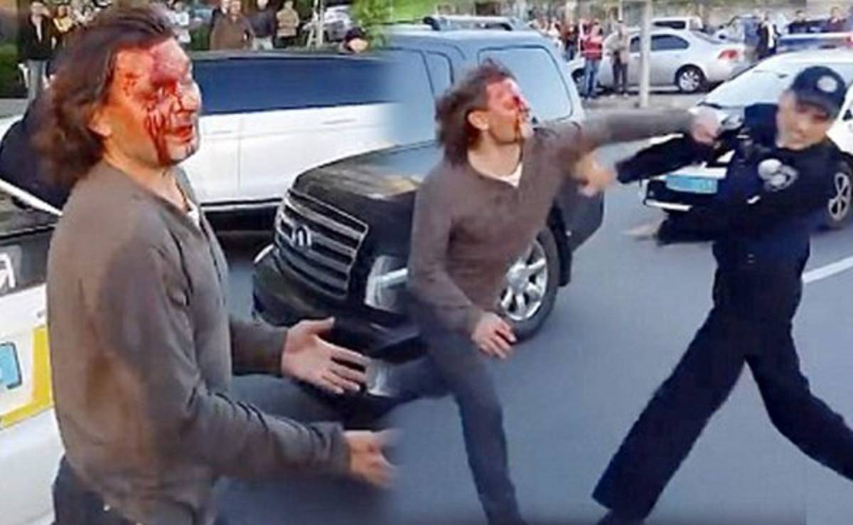 VIDEO: Ex campeón olímpico de lucha se pelea contra siete policías