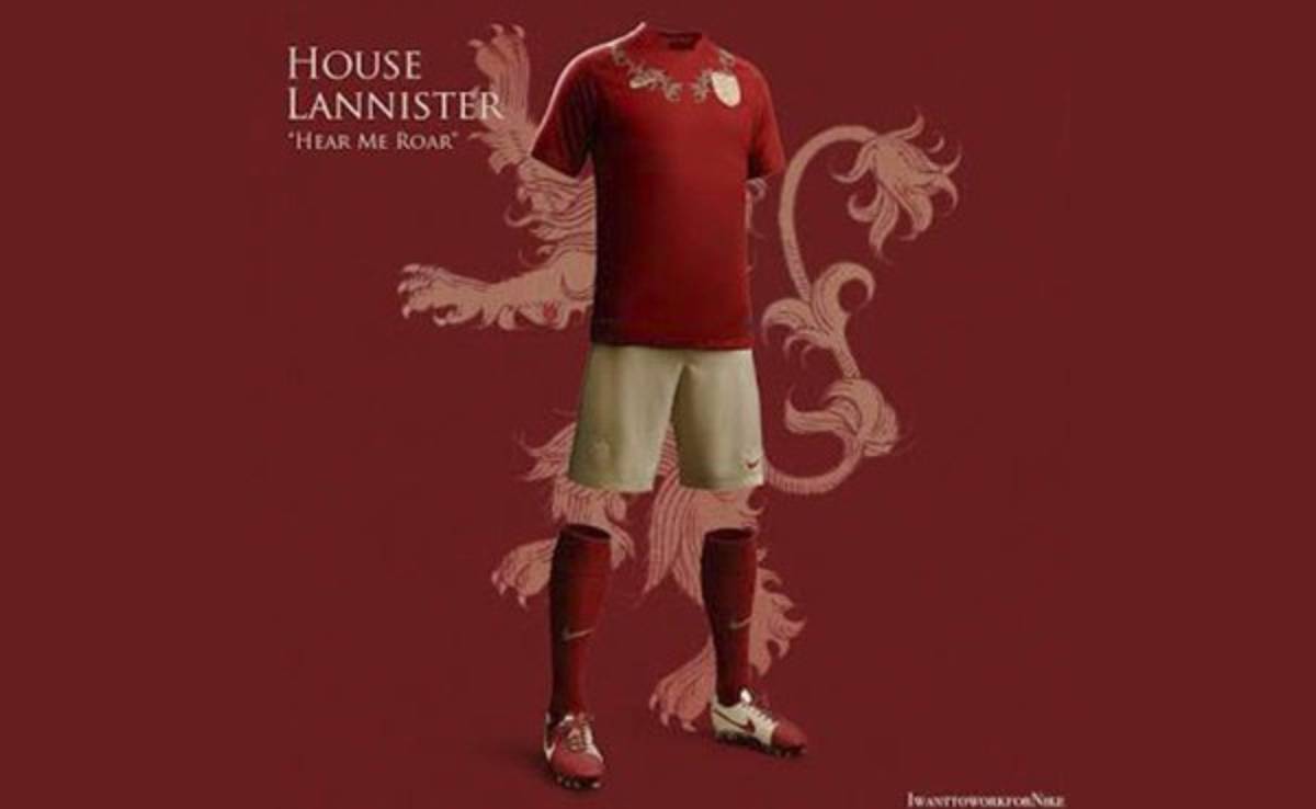 Uniformes de las casas de Games of Thrones si fueran equipos de fútbol