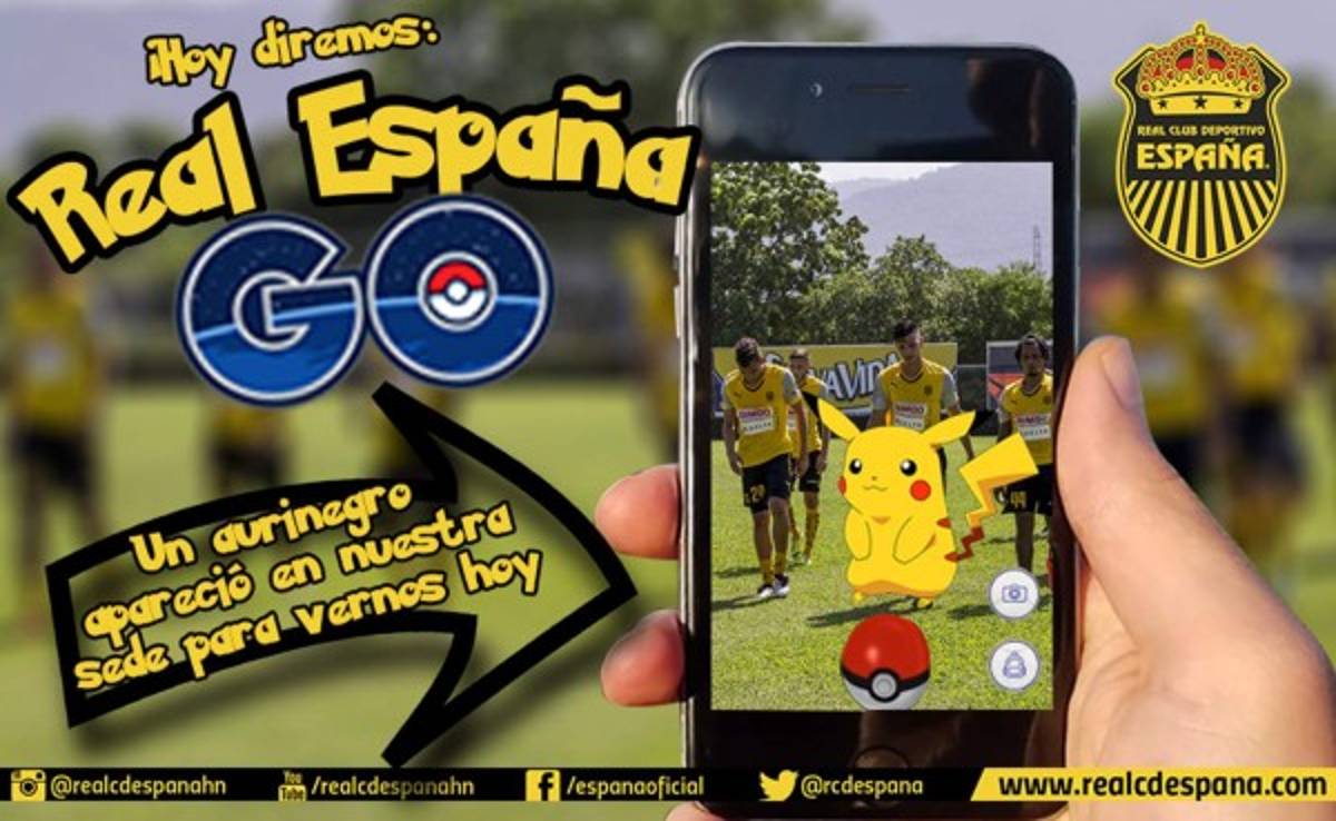 Real España se mete a la fiebre de Pokemon Go