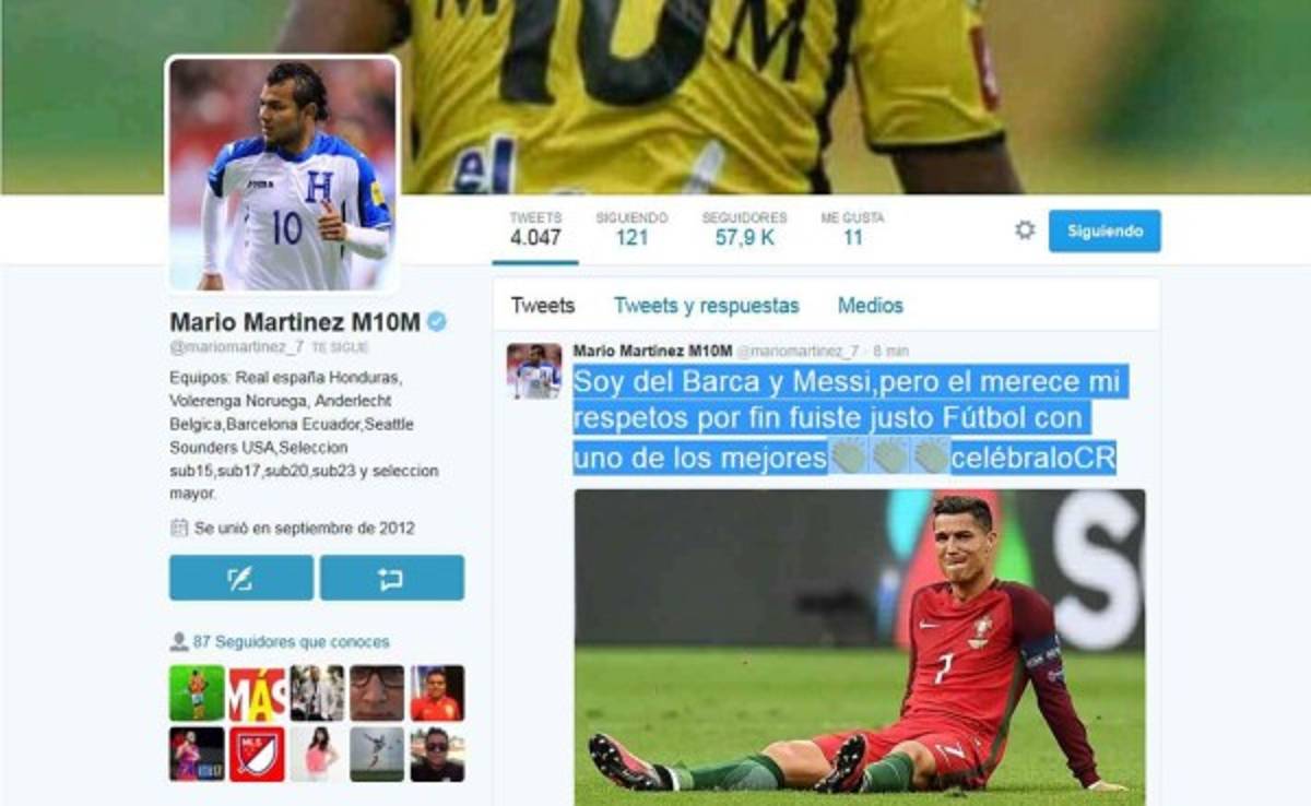 Mario Martínez a Cristiano: 'Justo fútbol con uno de los mejores'