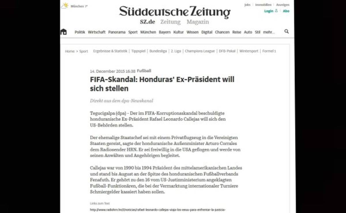 Prensa Internacional: Así anuncian la entrega de Rafael Callejas a Justicia de Estados Unidos