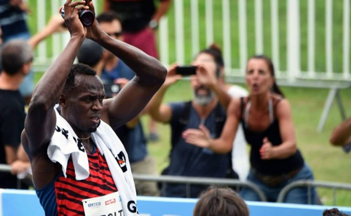 Usain Bolt exhibe su velocidad en Rio de Janeiro