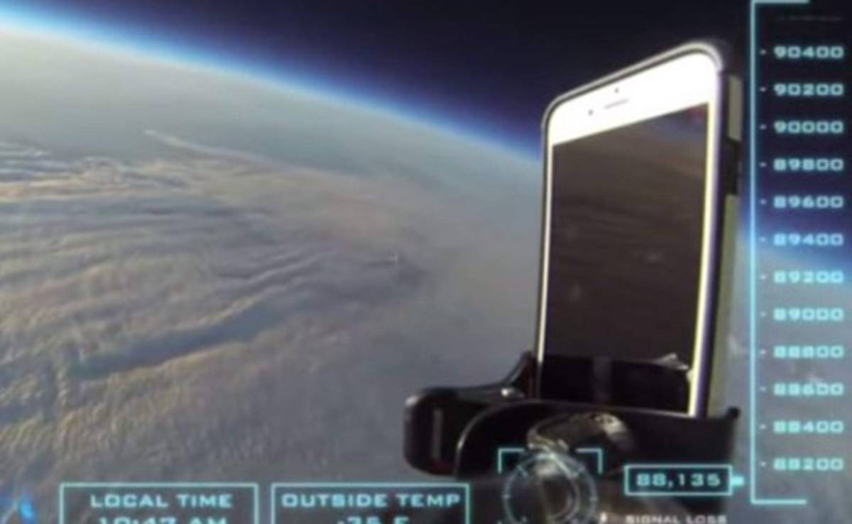 VIDEO: Lanzan iPhone 6 desde la estratósfera