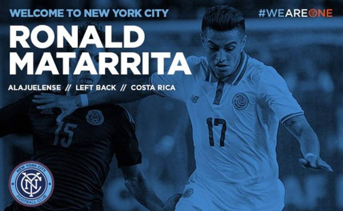 Joven costarricense Ronald Matarrita ficha por el New York City