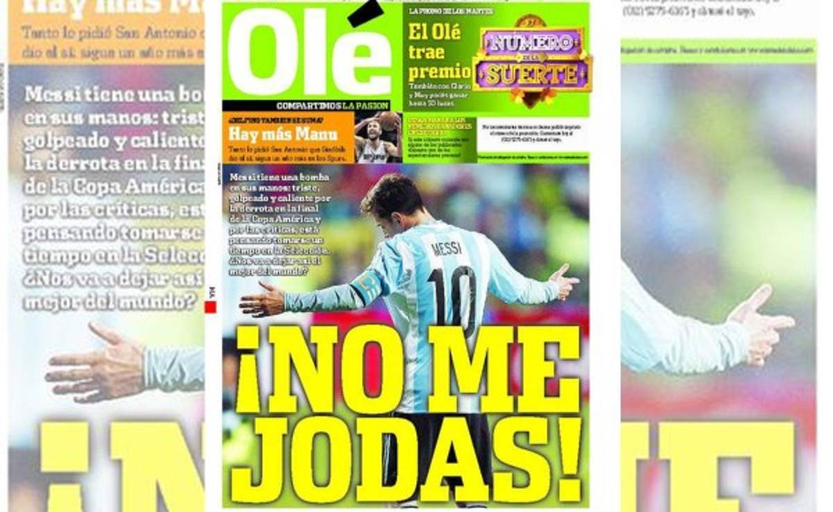 Lionel Messi se plantea dejar a la selección argentina