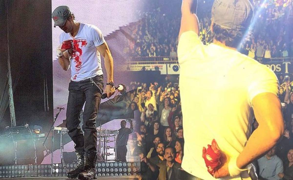 Enrique Iglesias sufre accidente con un dron durante concierto en México