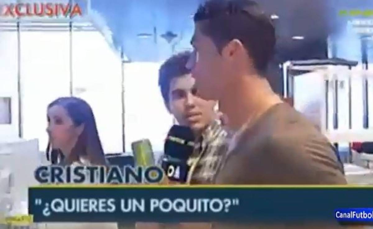 VIDEO: El curioso incidente de Cristiano Ronaldo con periodista